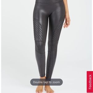 Spans faux leather Moto leggings